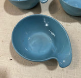Trio of Small Blue Ceramic Bowls
