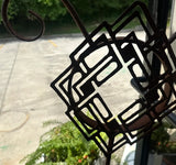 Outdoor Metal Sculptural Hanging Plant Holder