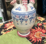 Ceramic Painted Portuguese Botijo/Vase