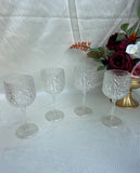 Collection of Plastic Etched Wine Glasses- Set of 4