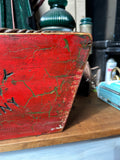 Large Red Wooden Jersey Grain Company Bucket