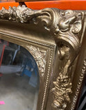 1970s Gold Oversized Ornate French Beveled Mirror