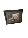 Watercolor Painting of Stone Bridge in Frame