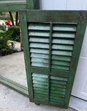 Large Green Standing Desk/Table Mirror With Saloon Doors
