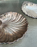 Shell Design Trio of Silver Plated, Serving Trays