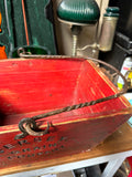 Large Red Wooden Jersey Grain Company Bucket