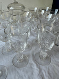 Large Collection of Pineapple Crystal Cocktail Glasses