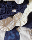 Large Handmade Navy Blue Patch Quilt