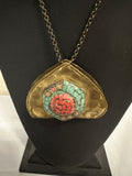 Large Brass Pendant Necklace