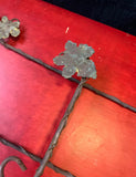 Vintage Metal Wall Hanging Plate Holder With Leaf and Grape Details