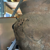 Large Sculptural Vase/Planter With Foliage Accents