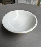 Italian Braided Ceramic Bowl With Yellow Hand Painted Details