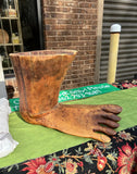 Wooden Foot Table Base With Glass Top