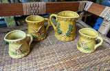 Set of Ceramic Americana Measuring Cups With Eagle Accents