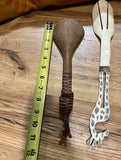 Trio of Safari Animal Wooden Spoons