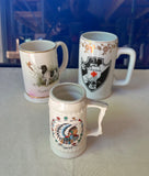 Trio of Small Painted Beer Steins