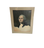 1940s Painting of George Washington With Frame- Pastel