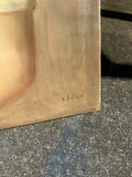 Vintage Portrait Painting of a Woman on Canvas, Signed by the Artist