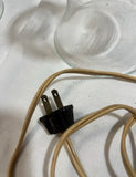 Pair of Glass Table Lamps With Glass Shades