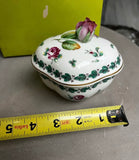 1970s Richard Ginori Italian Floral Bowl With Matching Lid