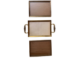 Trio of Gold Frames With Handles