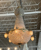 1990s Jumbo Oversized Empire Deer Head 12 Lights Chandelier