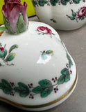 1970s Richard Ginori Italian Floral Bowl With Matching Lid