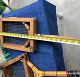 Vintage Trio of Spalding and Slazenger Wooden Tennis Rackets With Guards