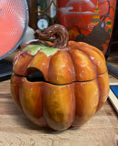 Ceramic Serving Pumpkin Bowl With Matching Lid