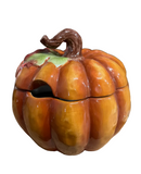 Ceramic Serving Pumpkin Bowl With Matching Lid