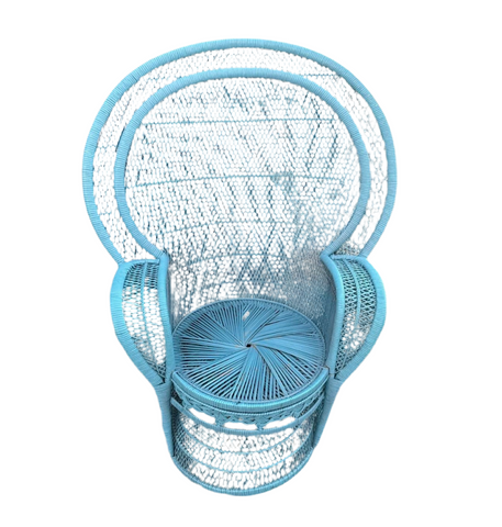 Small Blue Peacock Chair