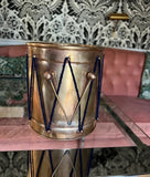 1970s Small Brass Drum Planter