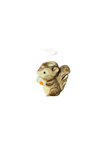 Small Ceramic Squirrel Candle Holder