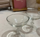 Collection of Bubble Stemmed Champagne Glasses- Set of 4