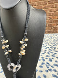 Purple Beaded Stone Necklace
