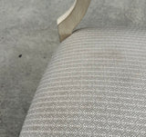 White Wooden Barstools Trio With Cushions- Needs Reupholstery