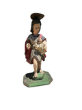 Santos Baby Jesus Holding Lamb Wooden Sculpture