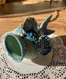 Large Open Mouth Ceramic Fish Bowl Wall Hanging