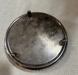 Small Silver Round Dish With Matching Lid and Acorn Accent
