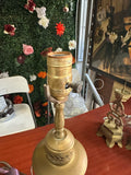 1970s Vintage Lace Brass Table Lamp