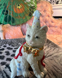 Ceramic Lennox Birthday Cat With Party Hat