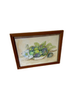 Figs and Leaves Watercolor Original, Framed
