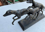 Bronze Running Greyhounds Sculpture
