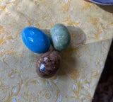 Italian Collection of Alabaster Eggs - Set of 3