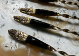 Brass Thai Set of Turned Spoons- Set of 6