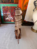 1970s Small Wooden Nautical Ship Sculpture