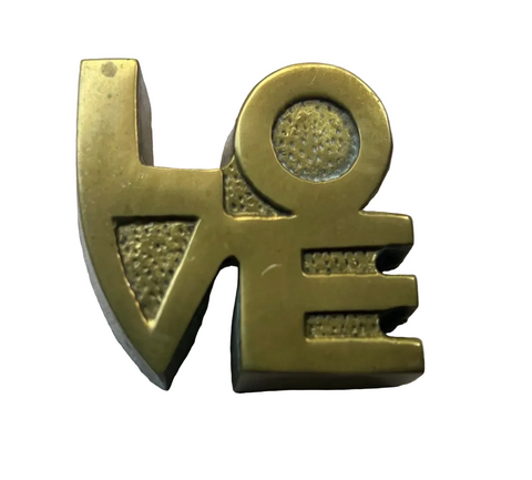 Brass Love Vintage Paper Weight