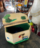 Wooden Vintage Children's Basket With Handle
