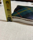 Vintage Ralph Lauren Wedgwood Green Plaid Ceramic Box With Gold Equestrian Motif Details
