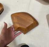 Collection of Wooden Carved Bowls in a Flower Style